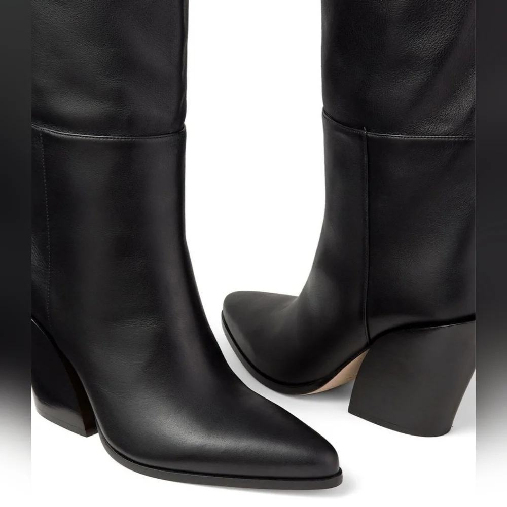 Jimmy Choo 100% Leather Maceo 85mm Over-The-Knee Boots - Picture 6 of 15